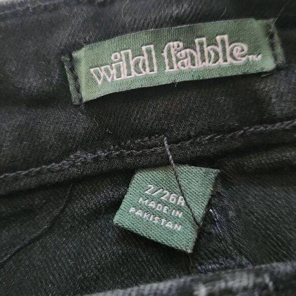 Wild Fable Ladies Size 2 / 26R Black Denim Highest Rise Shorts - Picture 4 of 4